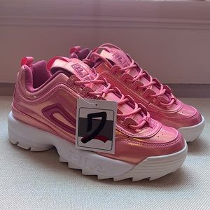 NWT Fila Disruptor 2 Liquid Luster Pink Sneakers 8